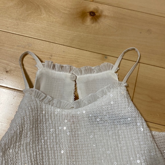 Zara Top Sequin Blouse in White size small - Picture 8 of 9